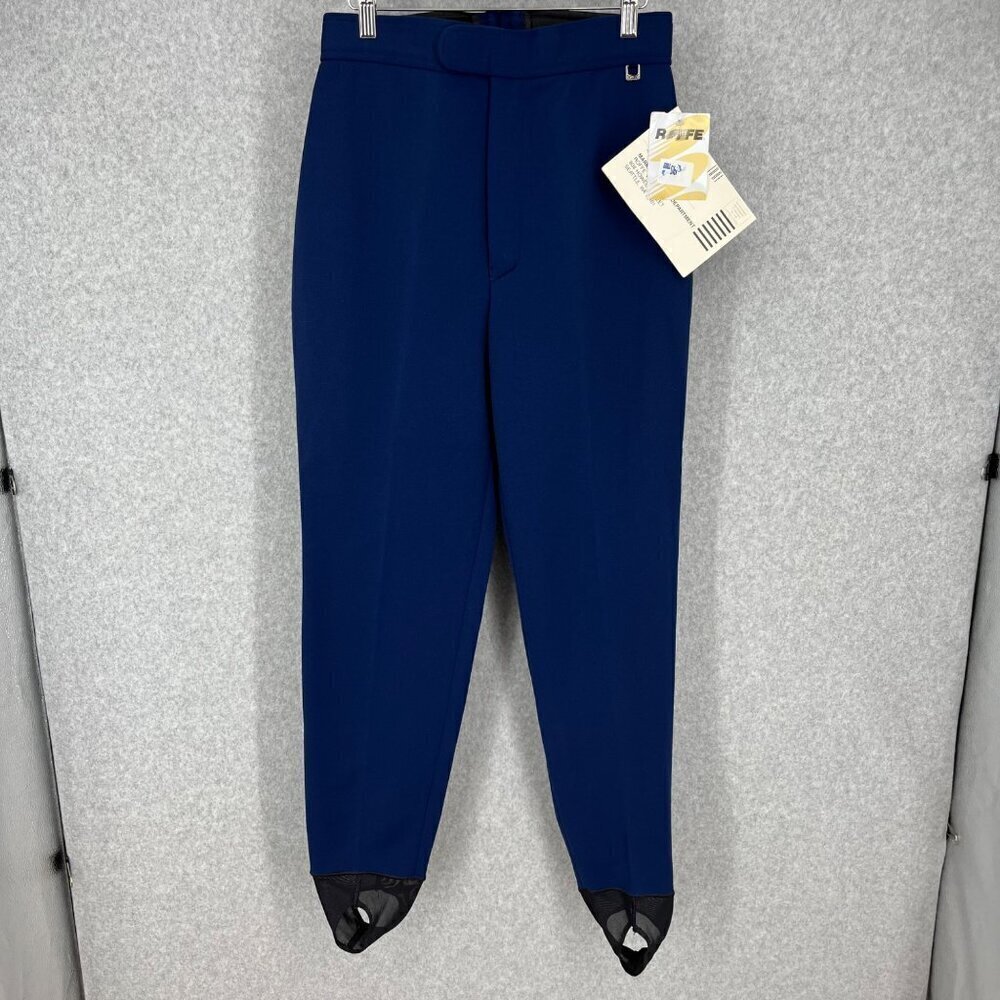 Roffe Womens VTG Jett Ski Pant Size 12 Long Navy Stretch In the Boot 90s NEW